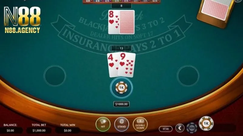 Các biến thể trong game Blackjack N88 hiện nay